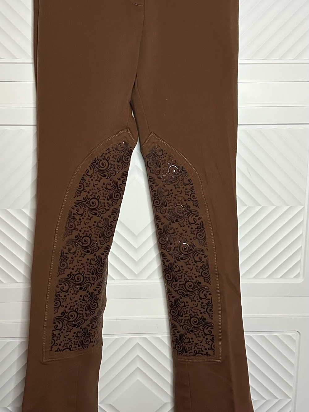 Piper Smartpak' Brown Boot-Cut Riding Tights with Decorative Silicone Seat